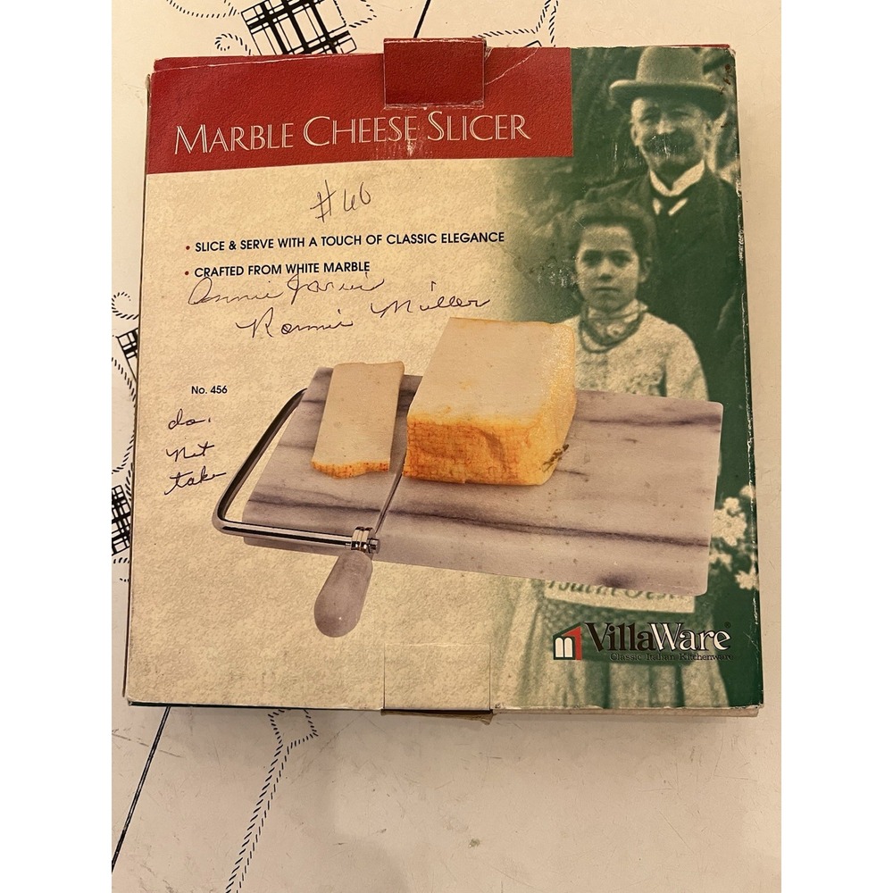 VTG Marble Cheese Slicer EUC Two Replacement Blades Included 8"x5"